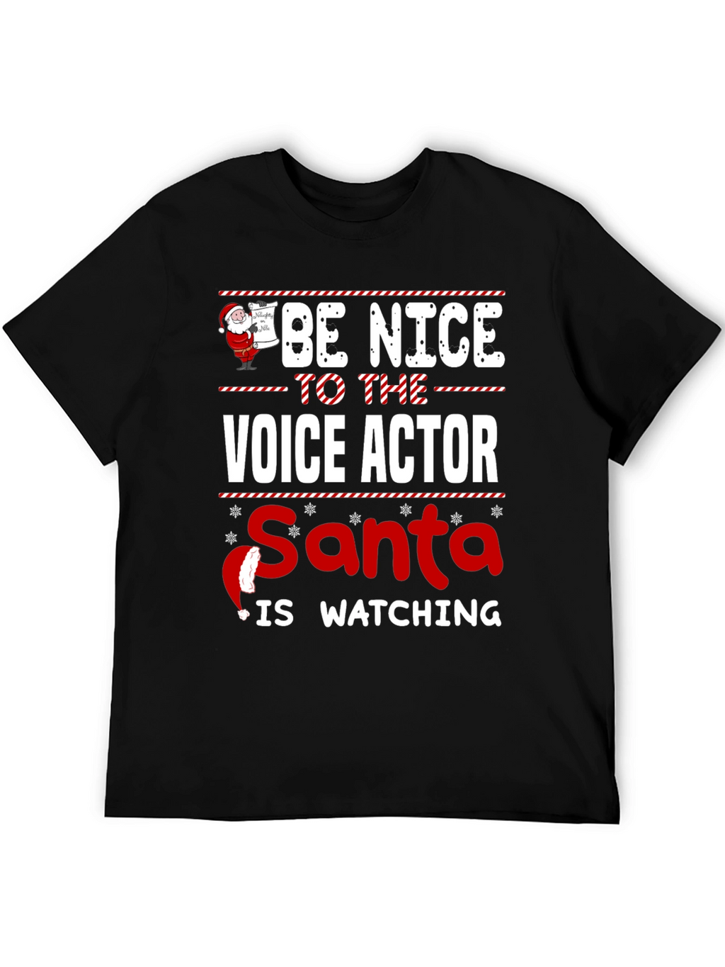 Be Nice to The Voice Actor Christmas T-Shirt