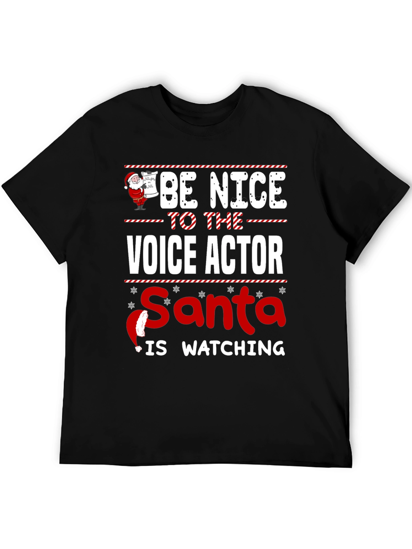 Be Nice to The Voice Actor Christmas T-Shirt