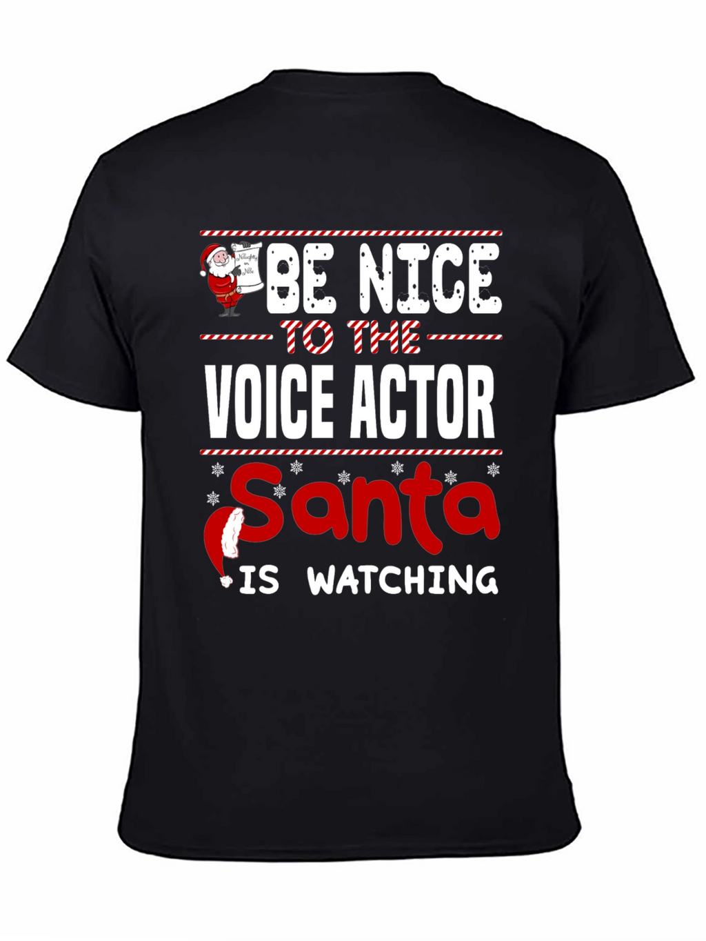 Be Nice to The Voice Actor Christmas T-Shirt