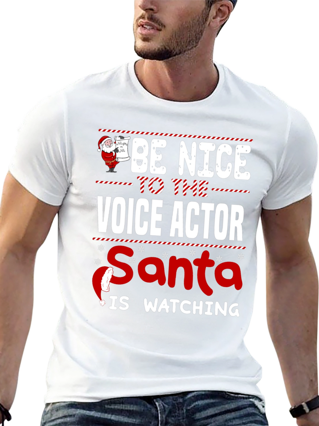 Be Nice to The Voice Actor Christmas T-Shirt