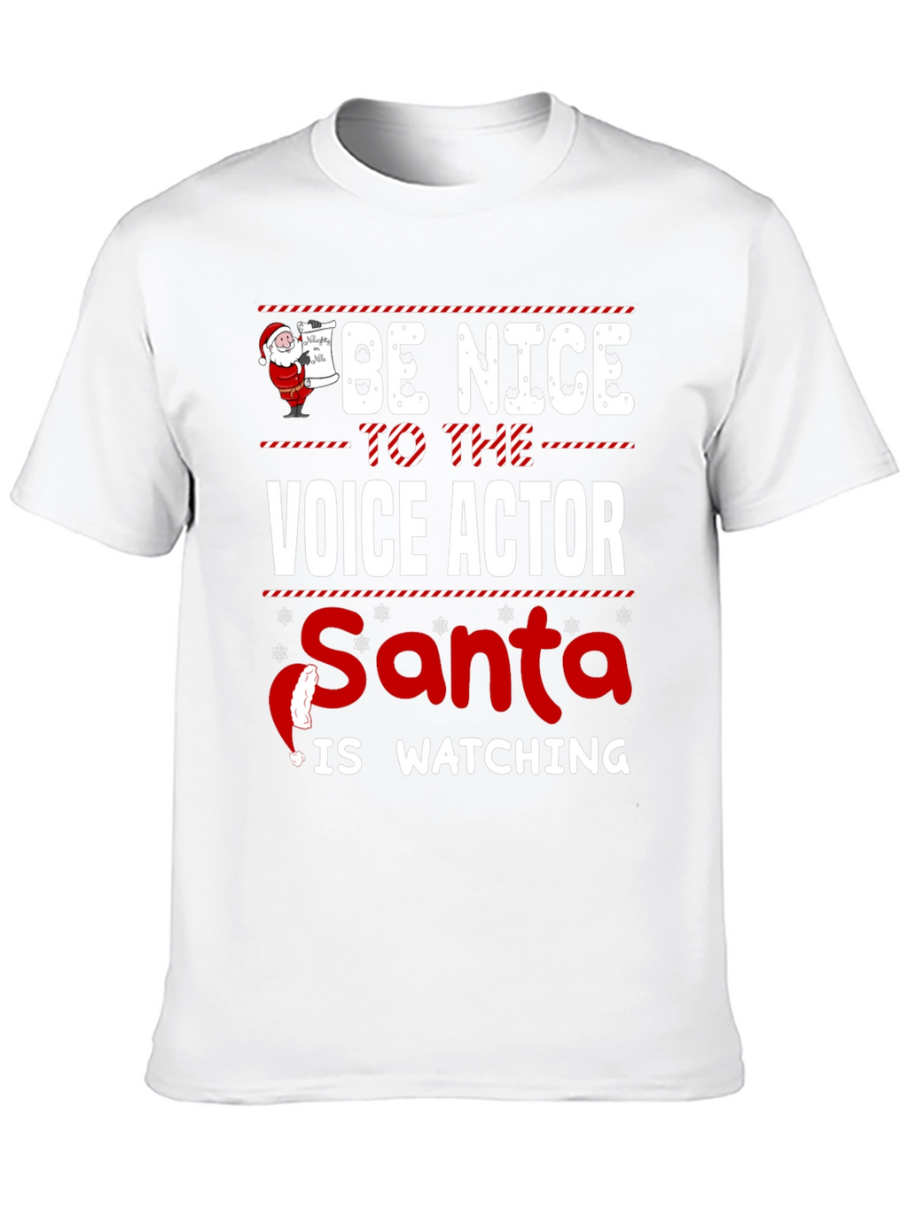 Be Nice to The Voice Actor Christmas T-Shirt