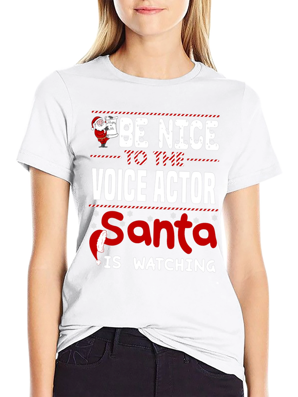 Be Nice to The Voice Actor Christmas T-Shirt