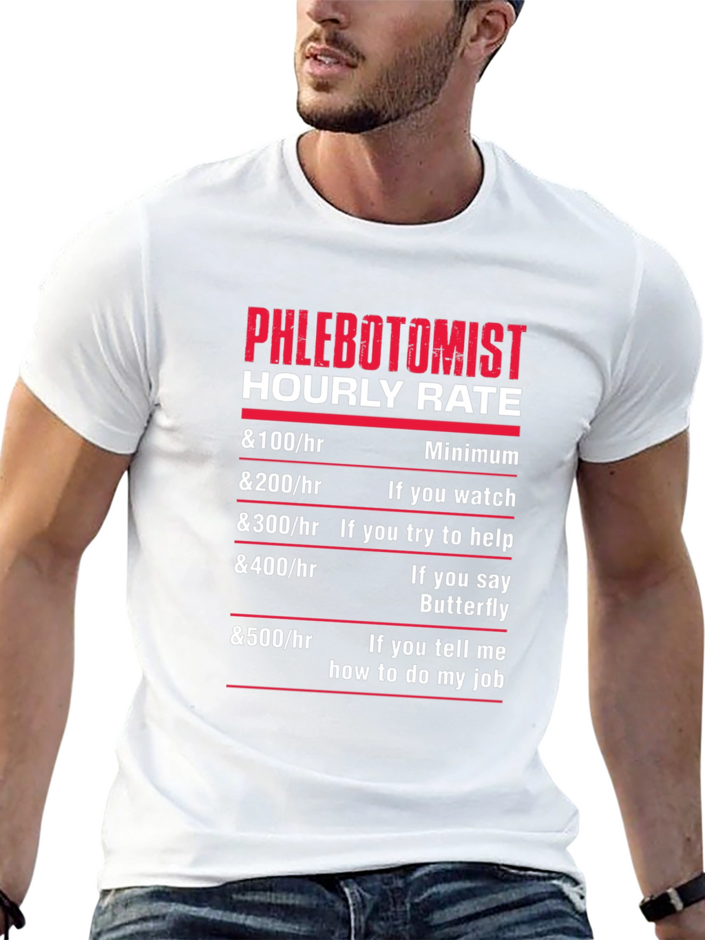 Phlebotomist Hourly Rate T-Shirt