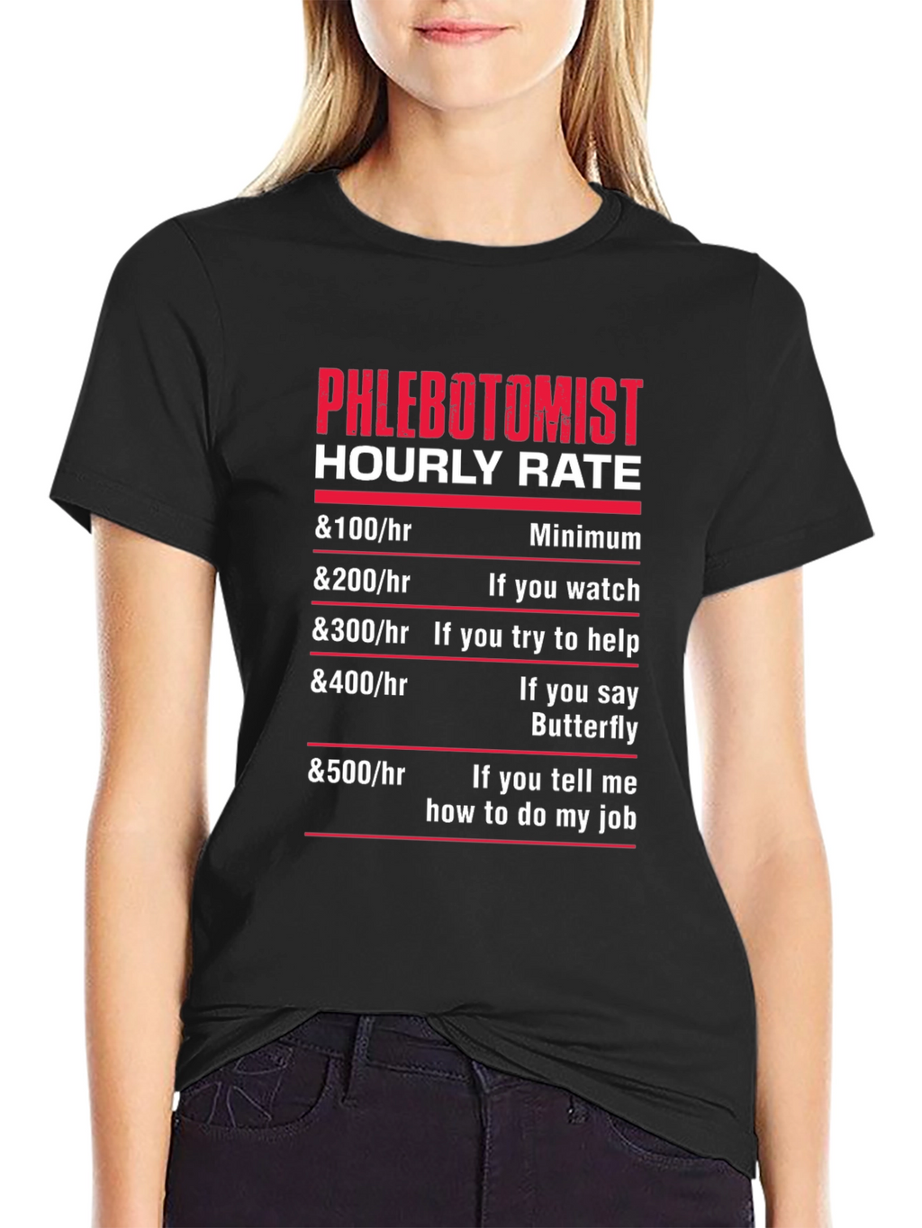 Phlebotomist Hourly Rate T-Shirt