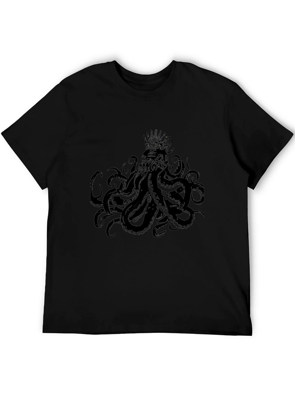 Mens Black Cthulhu Graphic Tee
