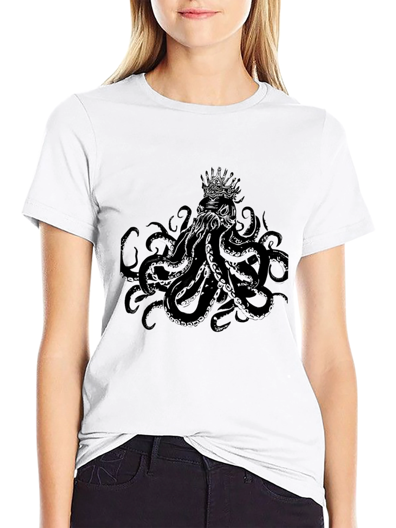 Mens Black Cthulhu Graphic Tee