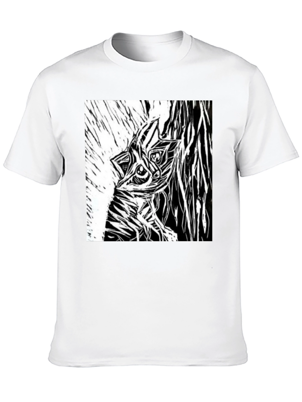 Abstract Creature Graphic Black T-Shirt