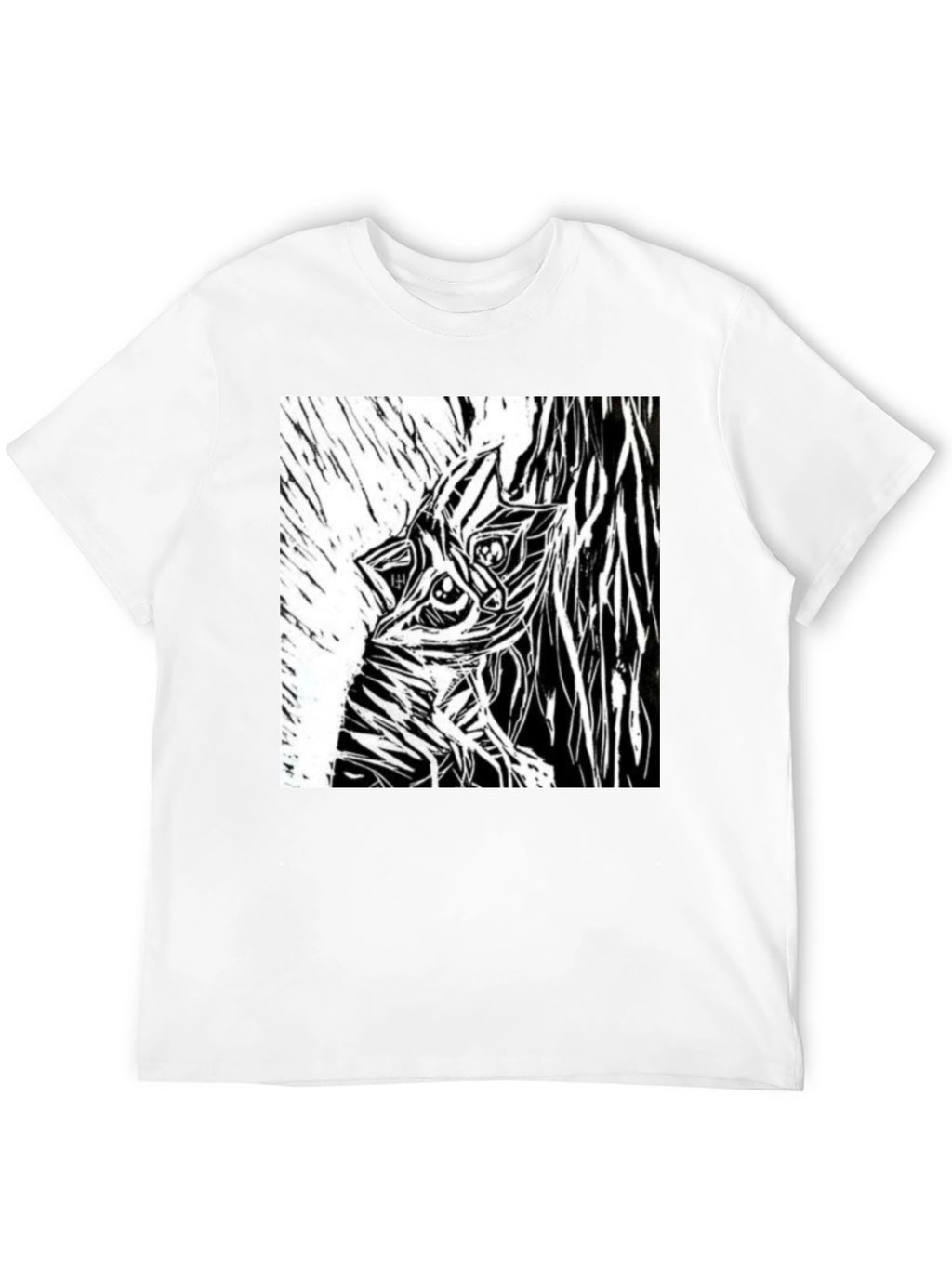 Abstract Creature Graphic Black T-Shirt