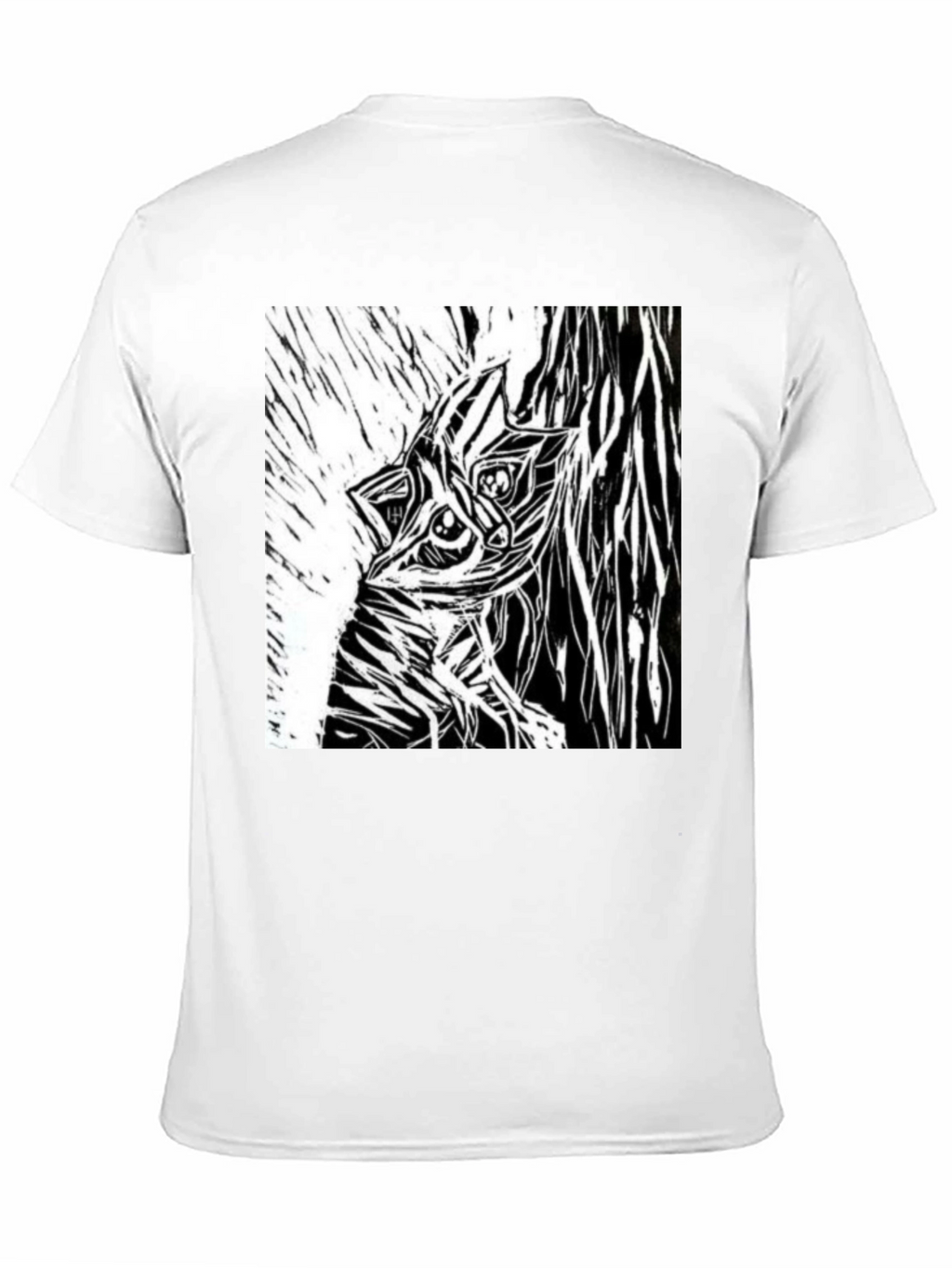 Abstract Creature Graphic Black T-Shirt
