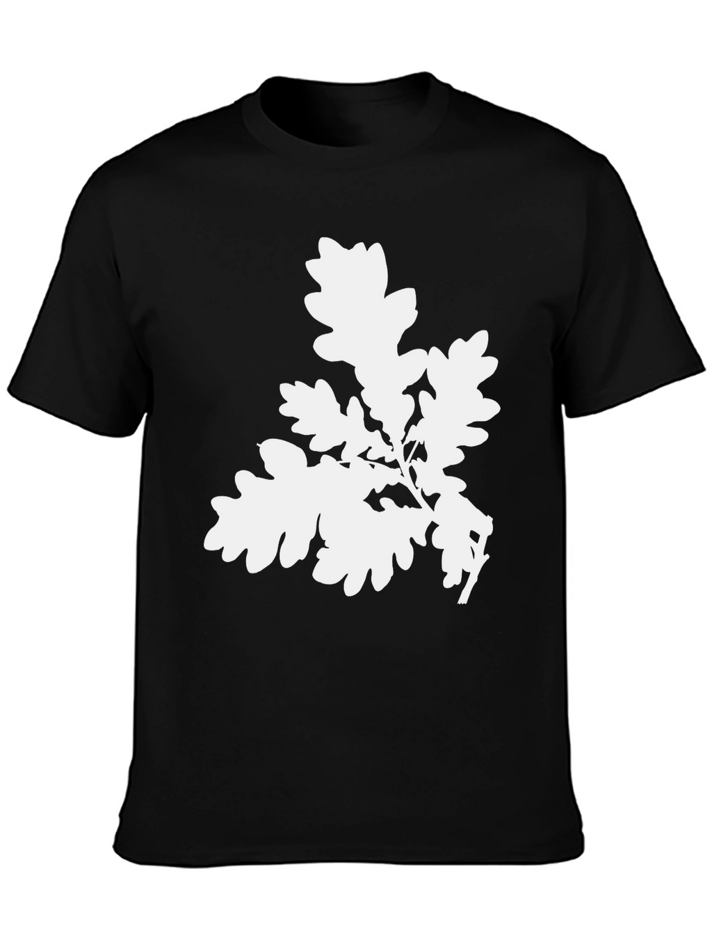 Oak Leaf Graphic Tee - Black Cotton Comfort