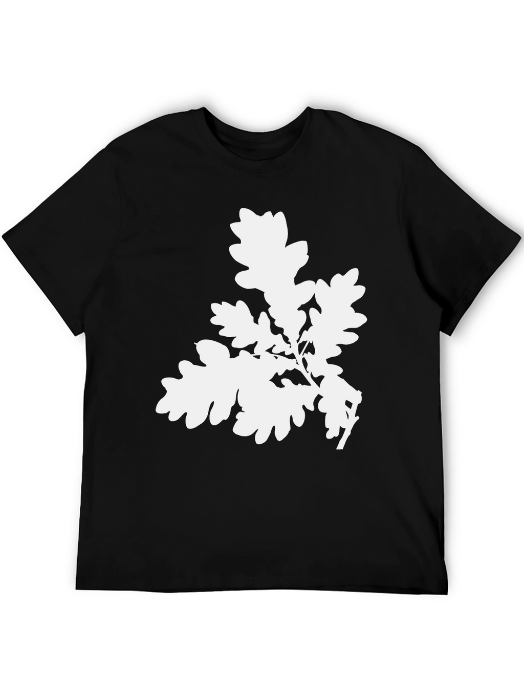 Oak Leaf Graphic Tee - Black Cotton Comfort