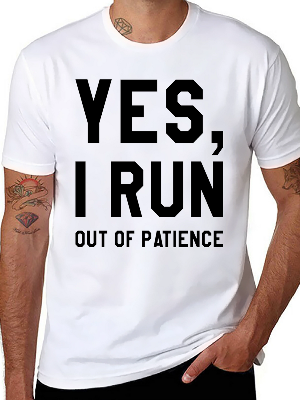 Funny Yes I Run Out of Patience Graphic T-Shirt