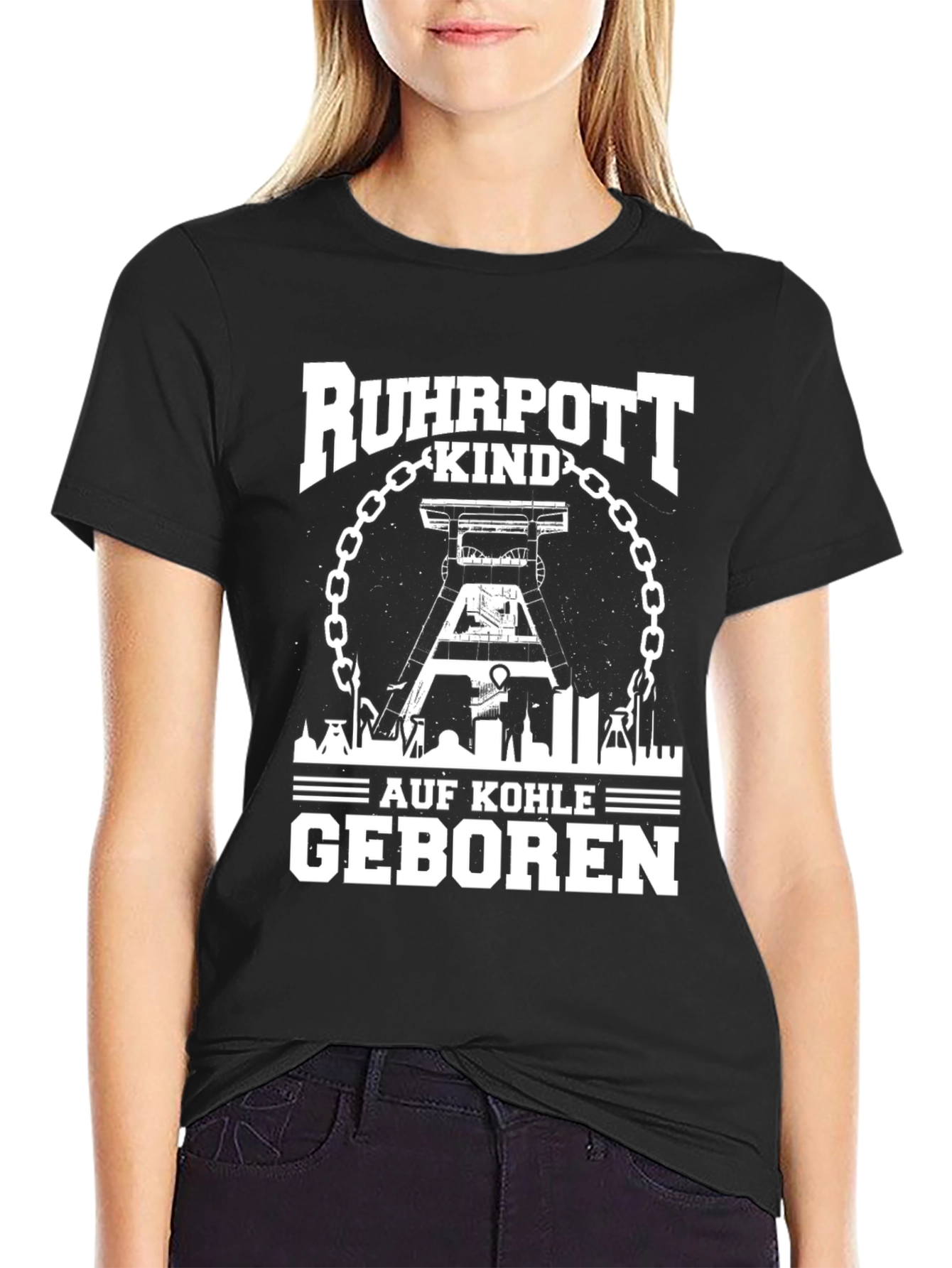 Ruhrpott Kind Coal Miner T-Shirt - Black Graphic Tee
