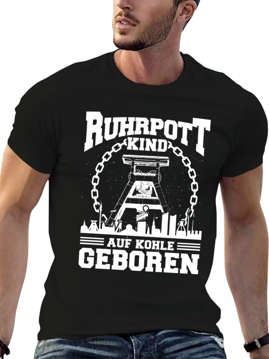 Ruhrpott Kind Coal Miner T-Shirt - Black Graphic Tee