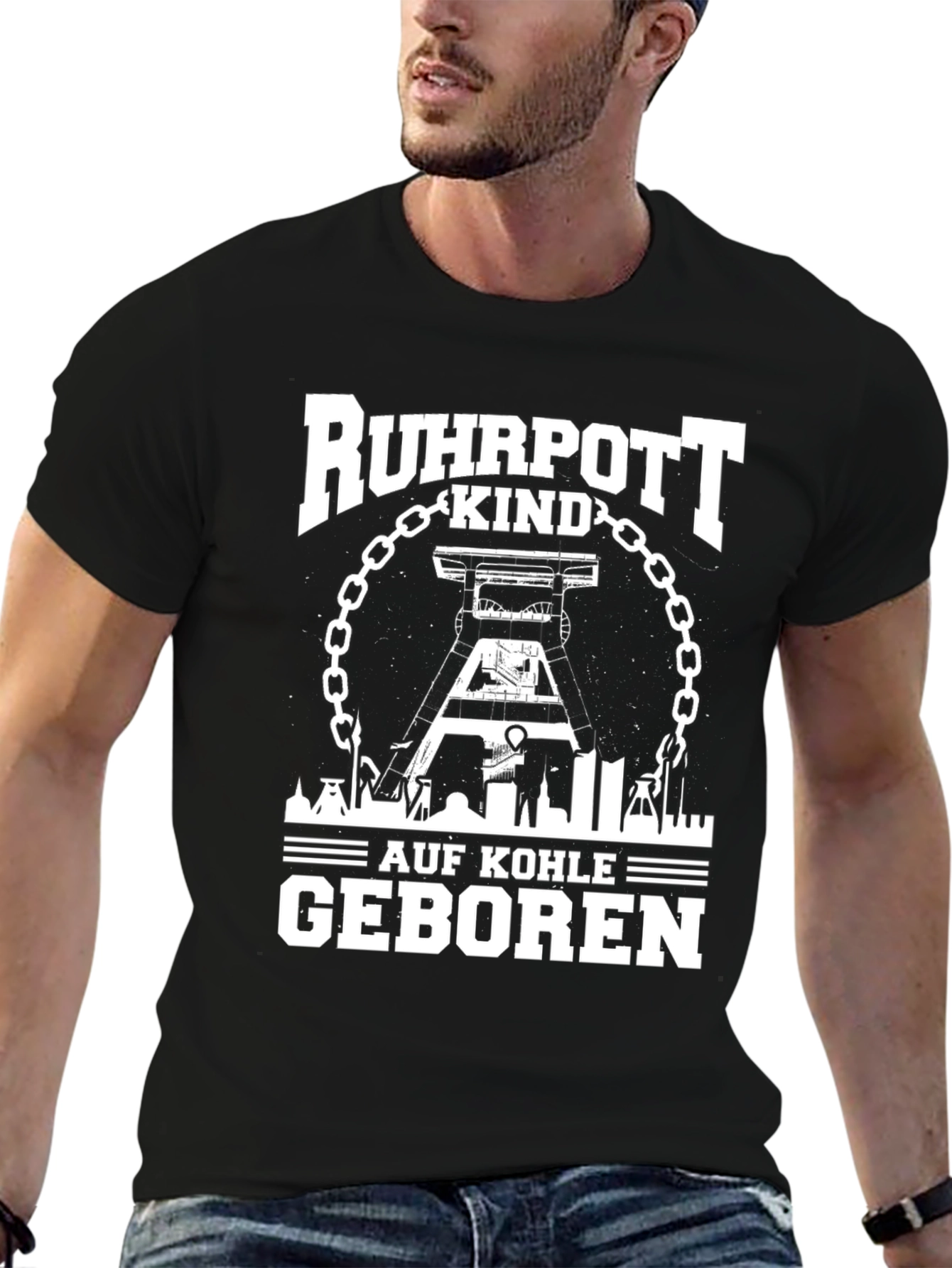 Ruhrpott Kind Coal Miner T-Shirt - Black Graphic Tee