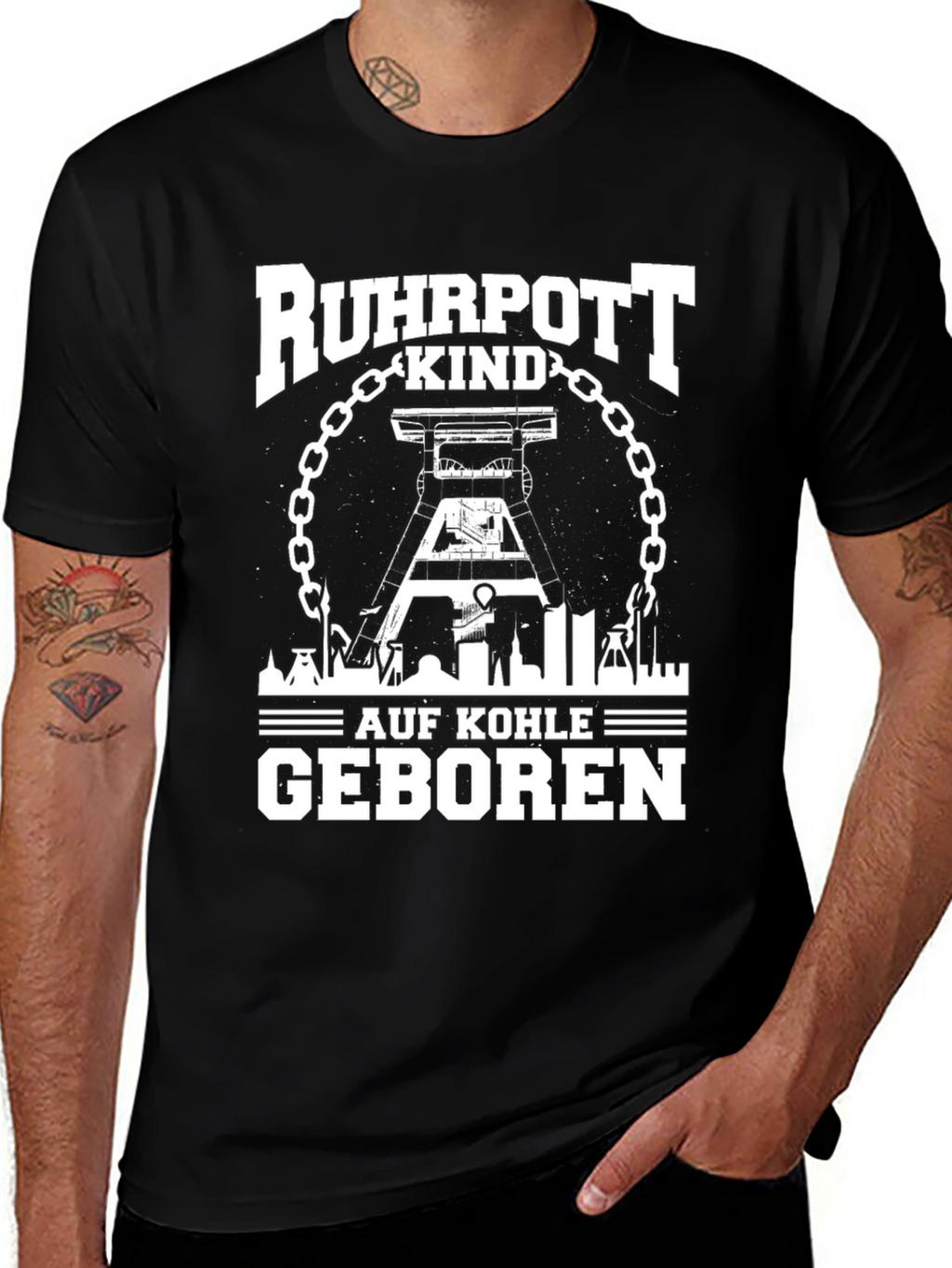 Ruhrpott Kind Coal Miner T-Shirt - Black Graphic Tee