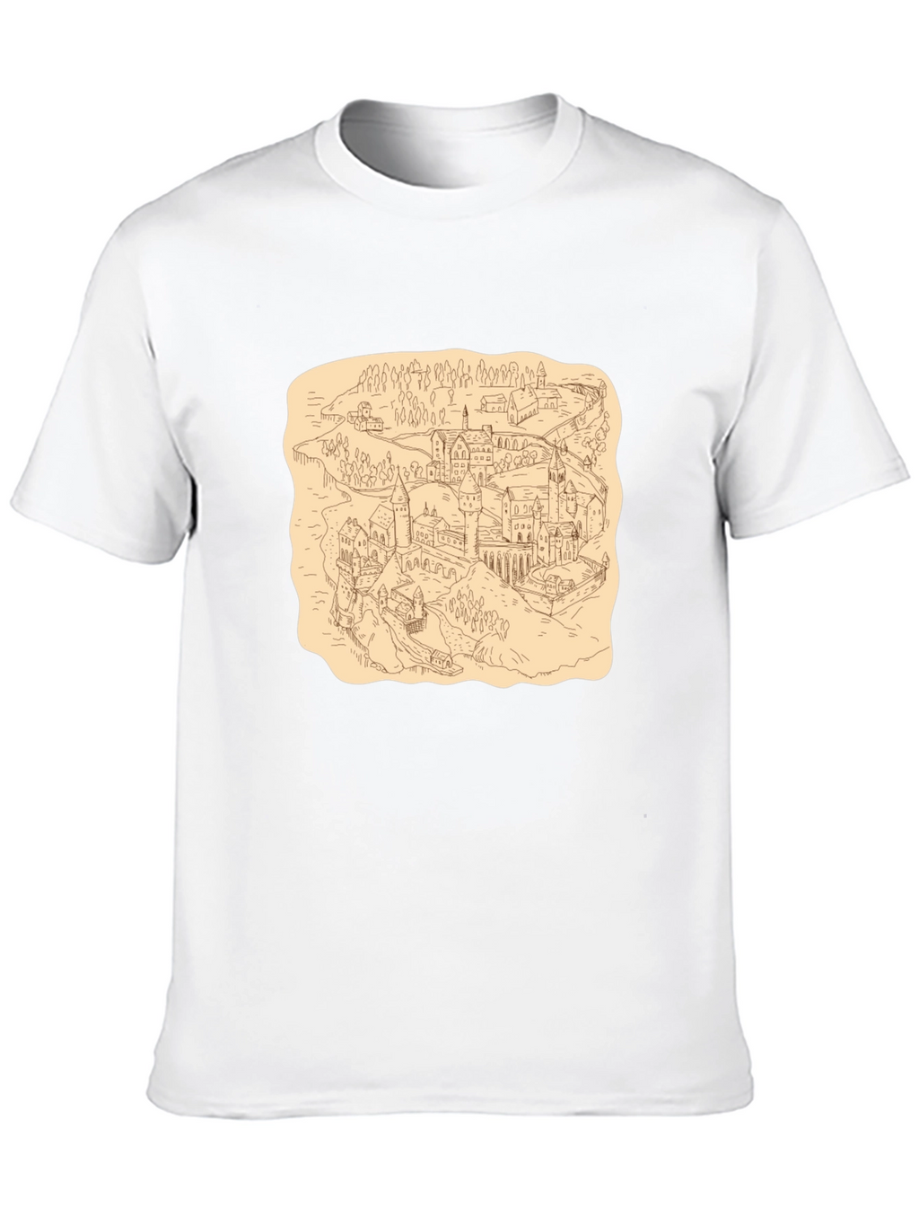 Wizarding World Map Tee - Black Cotton Shirt