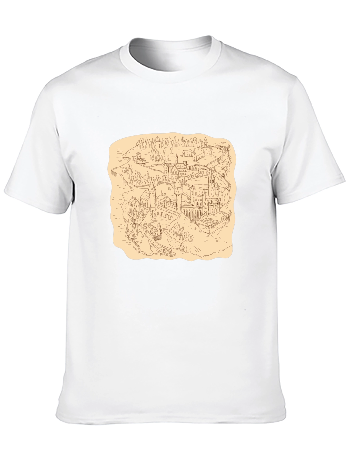 Wizarding World Map Tee - Black Cotton Shirt
