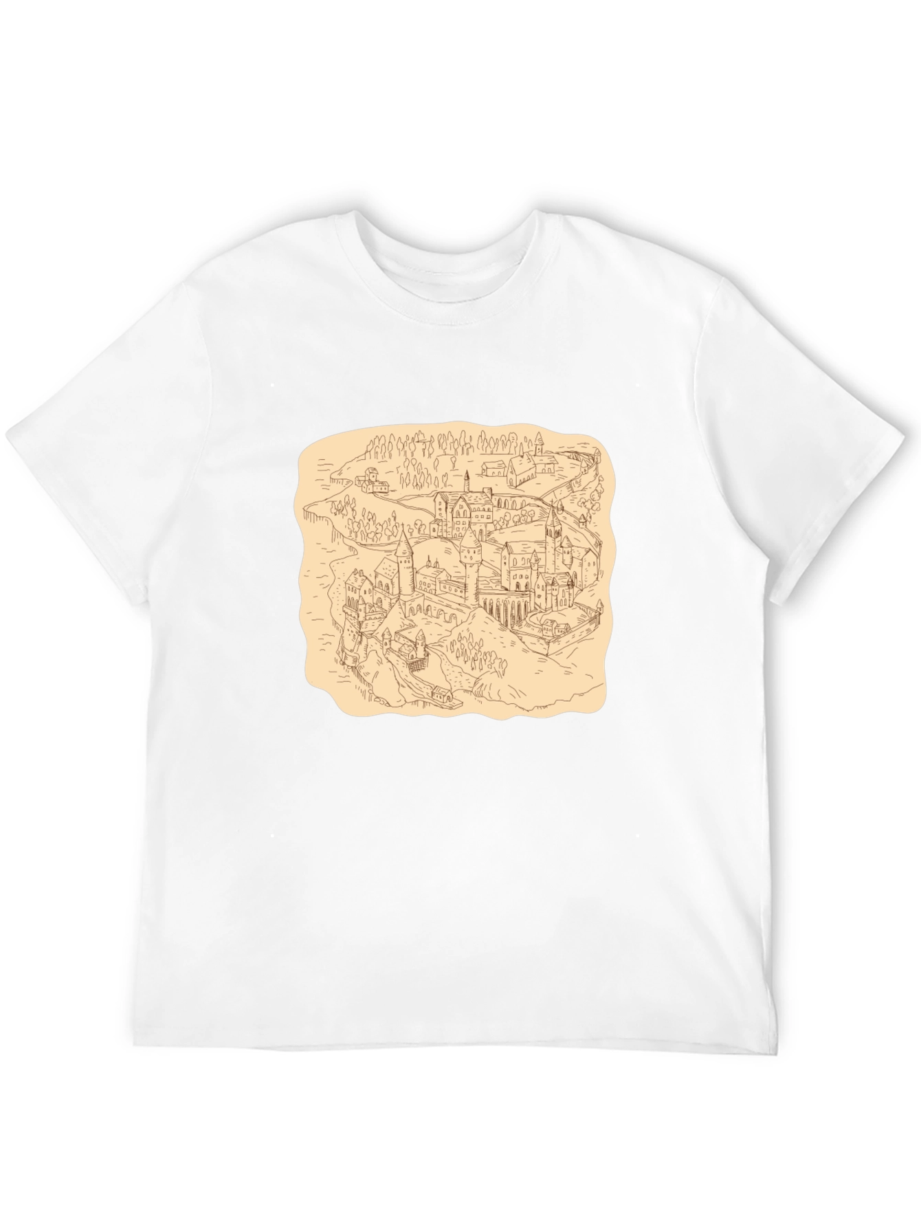 Wizarding World Map Tee - Black Cotton Shirt
