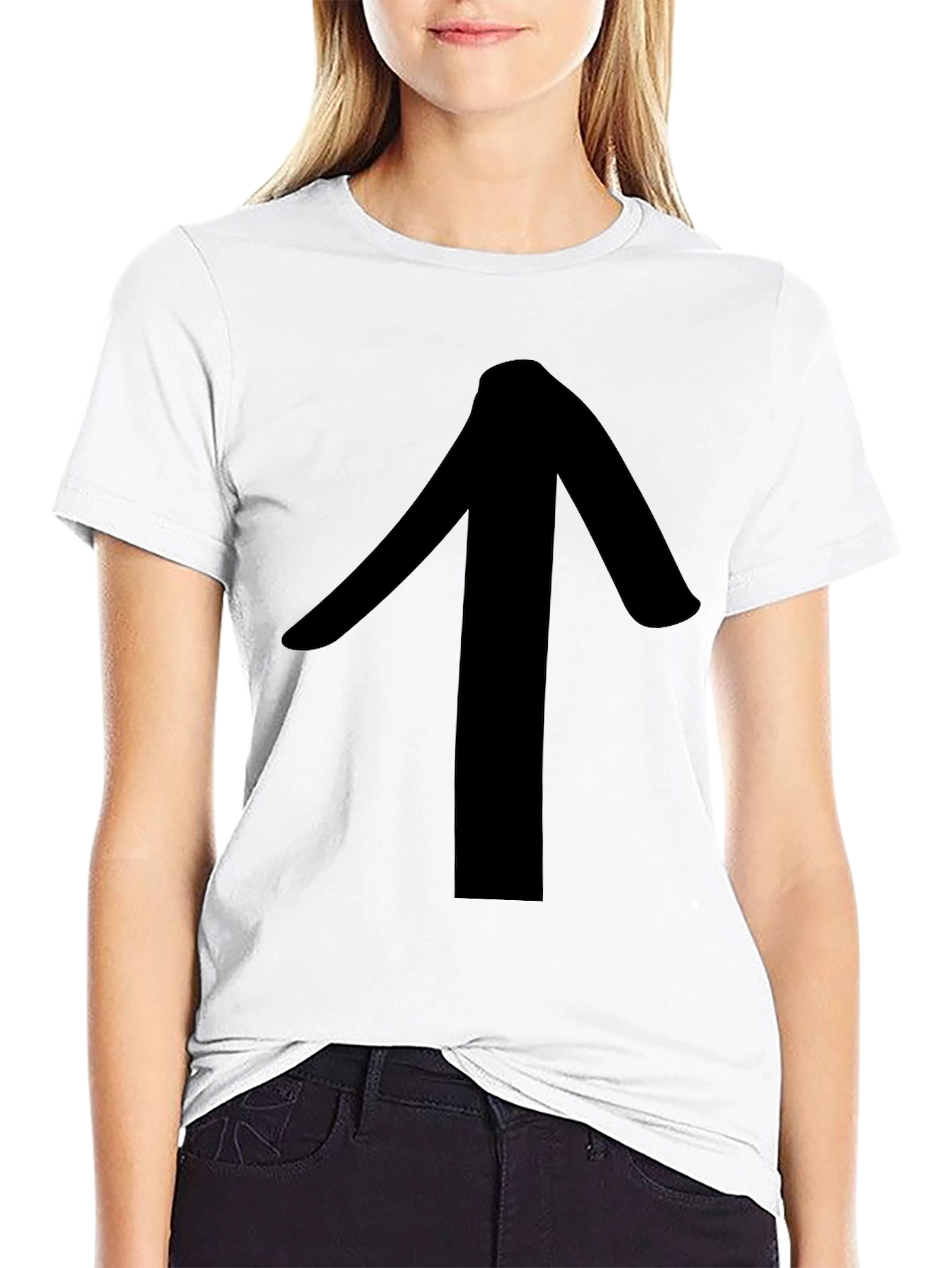 Upward Arrow Graphic Tee - Modern Minimalist Design