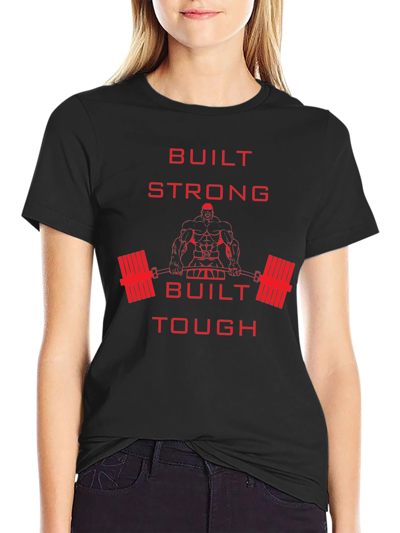 Built Strong Graphic Tee - Fitness Apparel