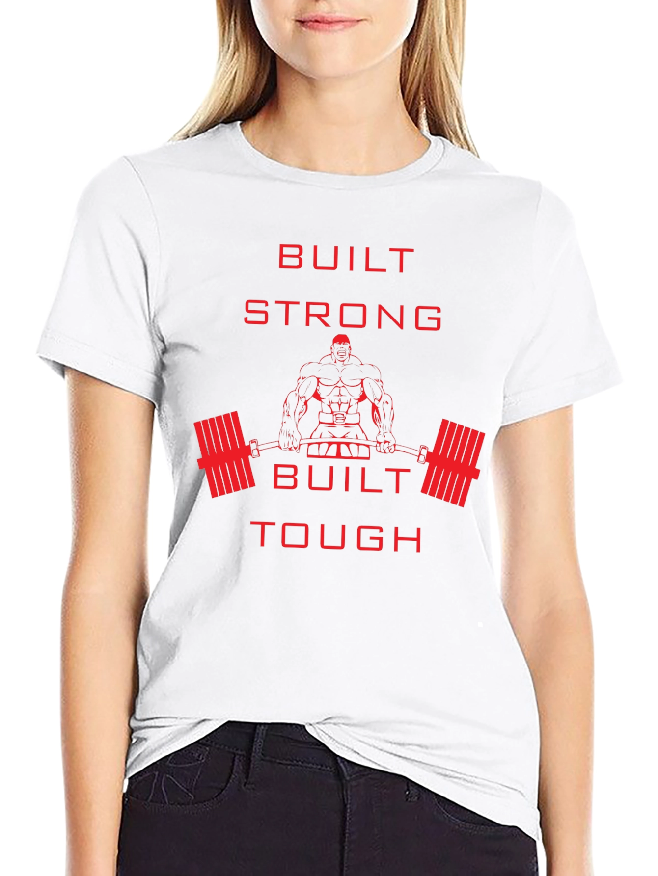 Built Strong Graphic Tee - Fitness Apparel