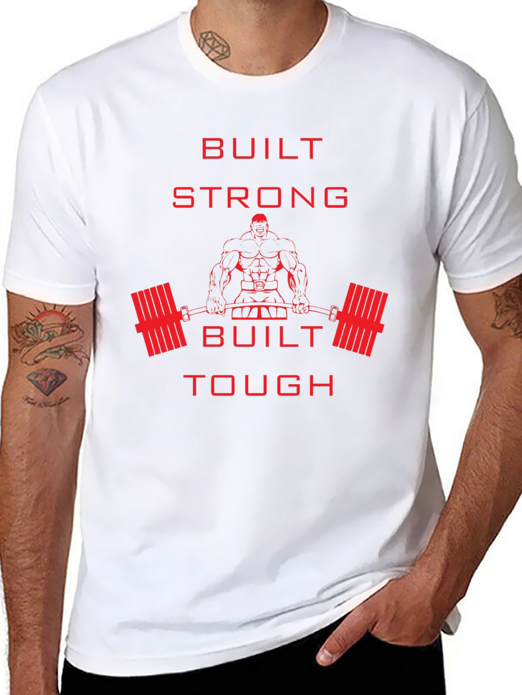 Built Strong Graphic Tee - Fitness Apparel