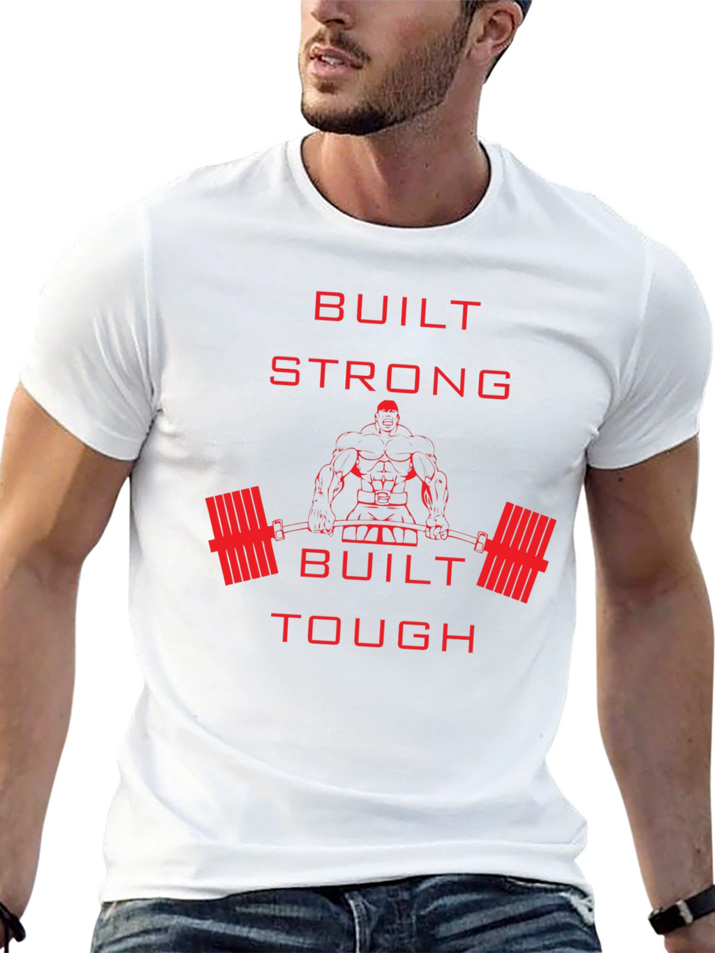 Built Strong Graphic Tee - Fitness Apparel