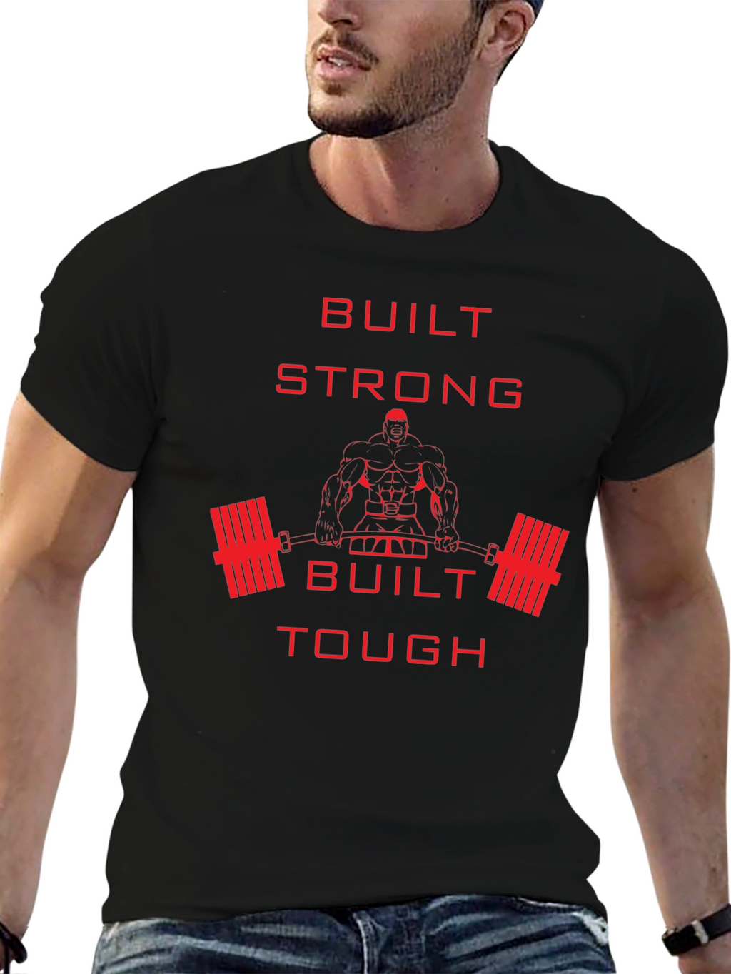 Built Strong Graphic Tee - Fitness Apparel