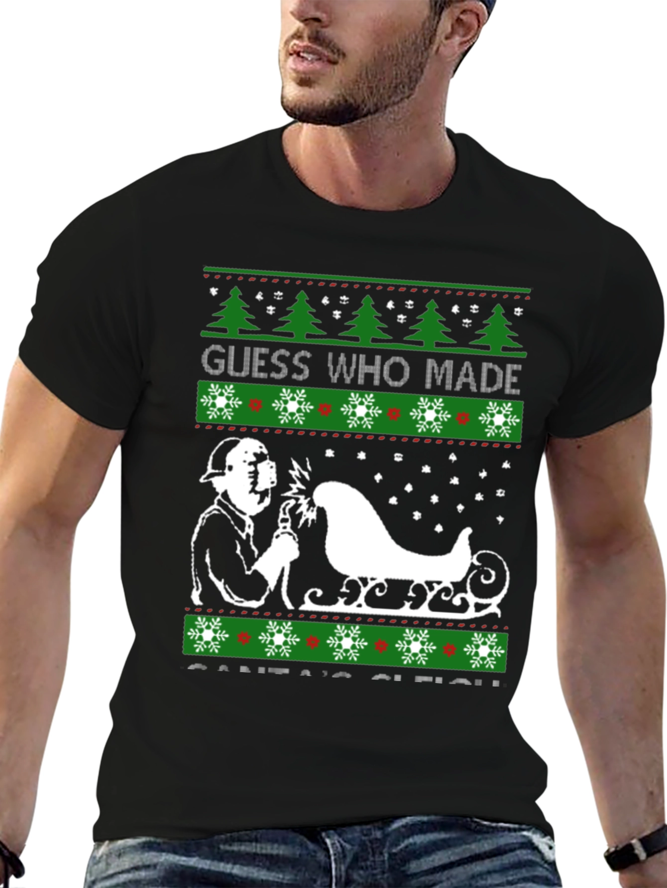 Welder Made Santas Sleigh Christmas T-Shirt