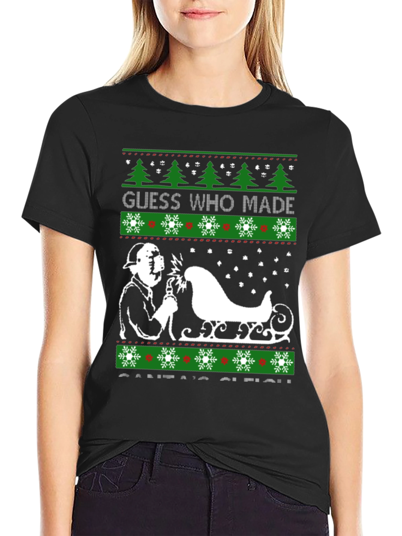 Welder Made Santas Sleigh Christmas T-Shirt