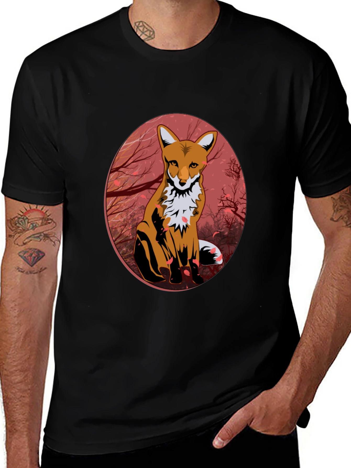 Fox Graphic Tee - Mens Black T-Shirt