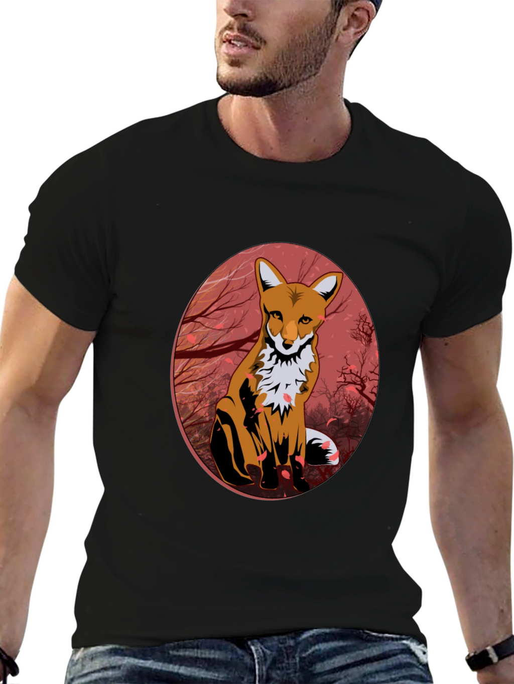 Fox Graphic Tee - Mens Black T-Shirt
