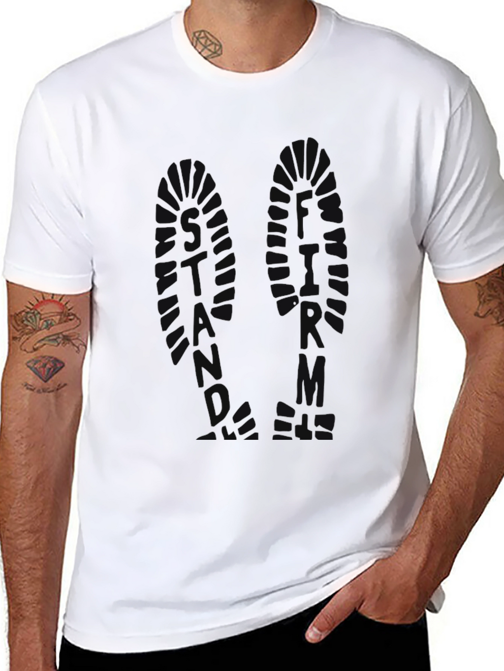 Mens Black Graphic Print T-Shirt