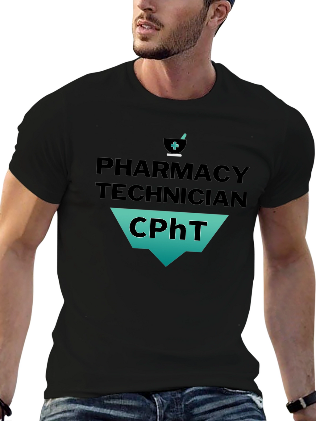Pharmacy Technician CPhT T-Shirt - Black