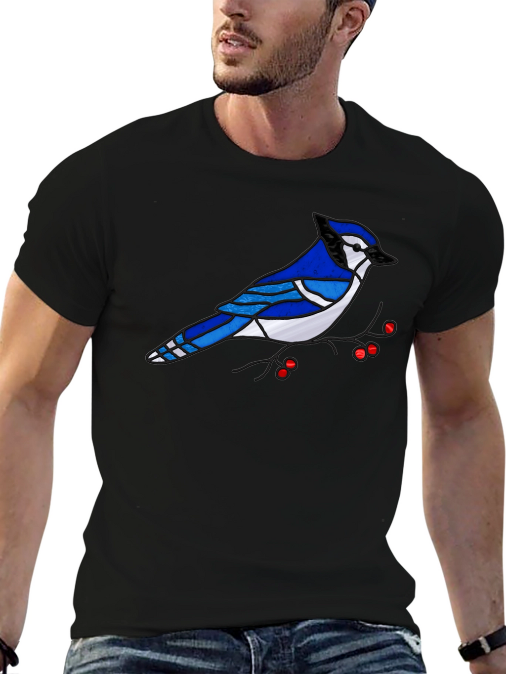 Blue Jay Graphic Tee - Nature Inspired Style