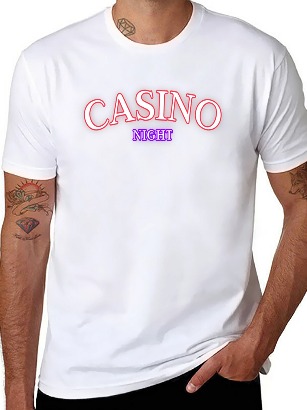 Casino Night T-Shirt - Stylish Black Tee