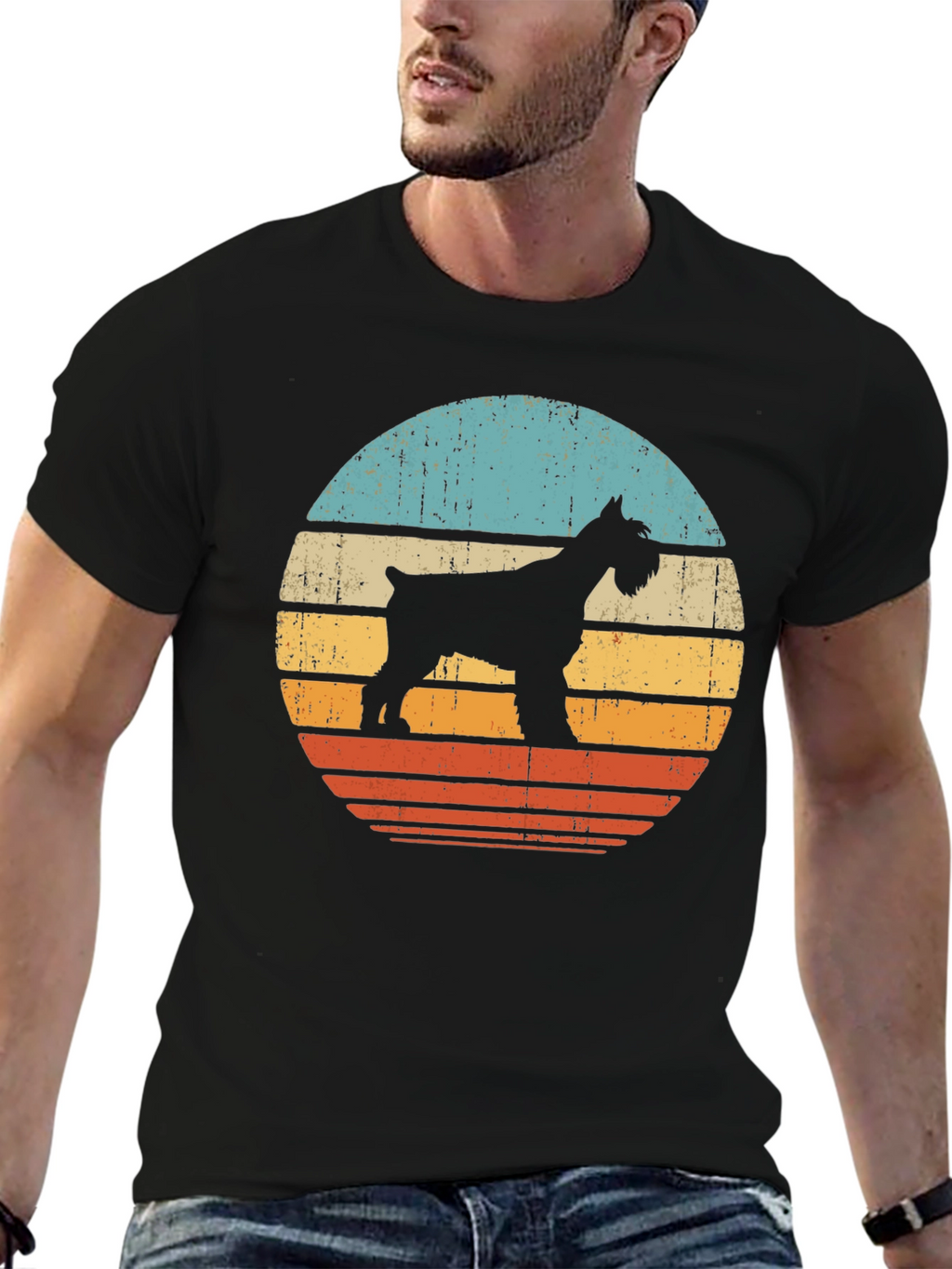 Retro Schnauzer Dog T-Shirt