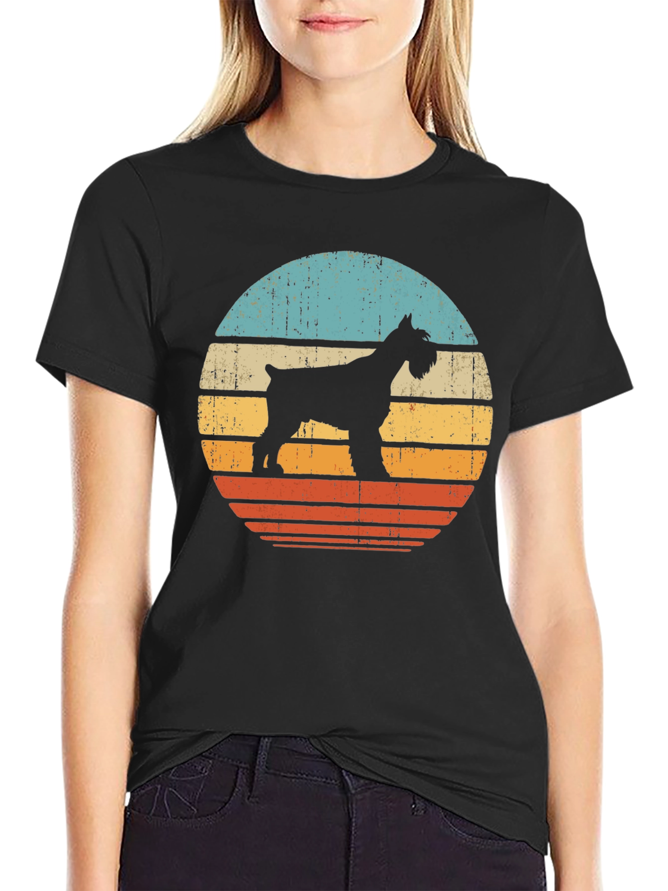 Retro Schnauzer Dog T-Shirt