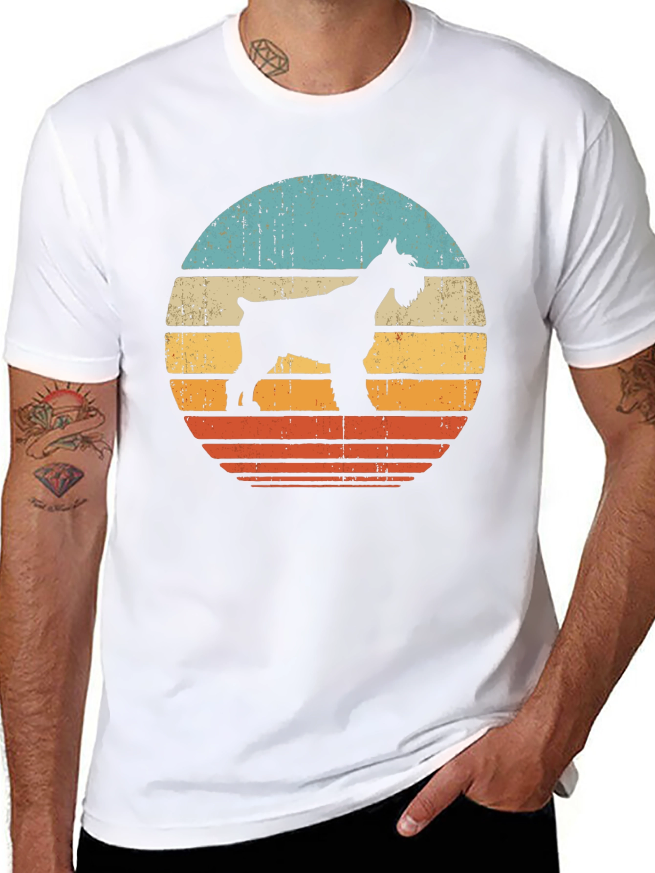 Retro Schnauzer Dog T-Shirt