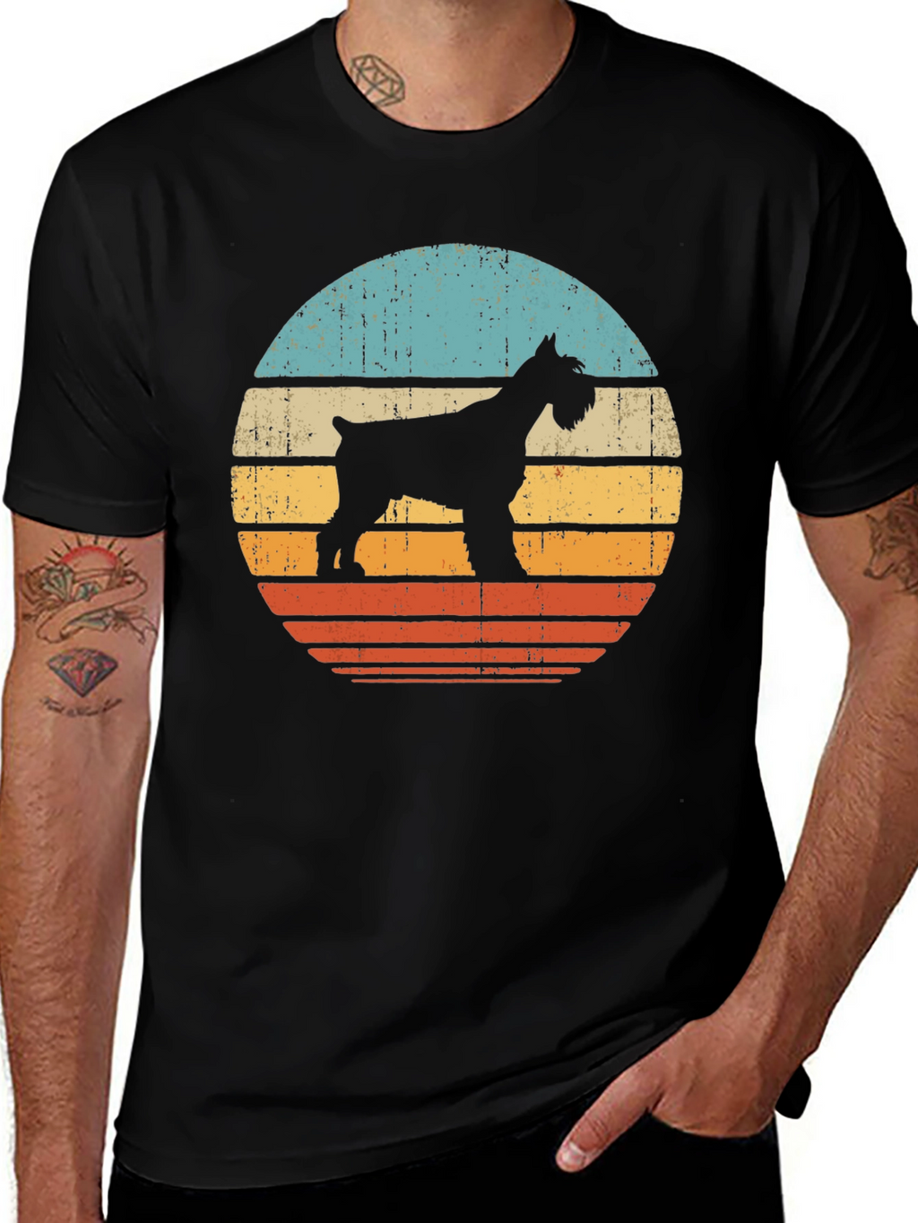 Retro Schnauzer Dog T-Shirt