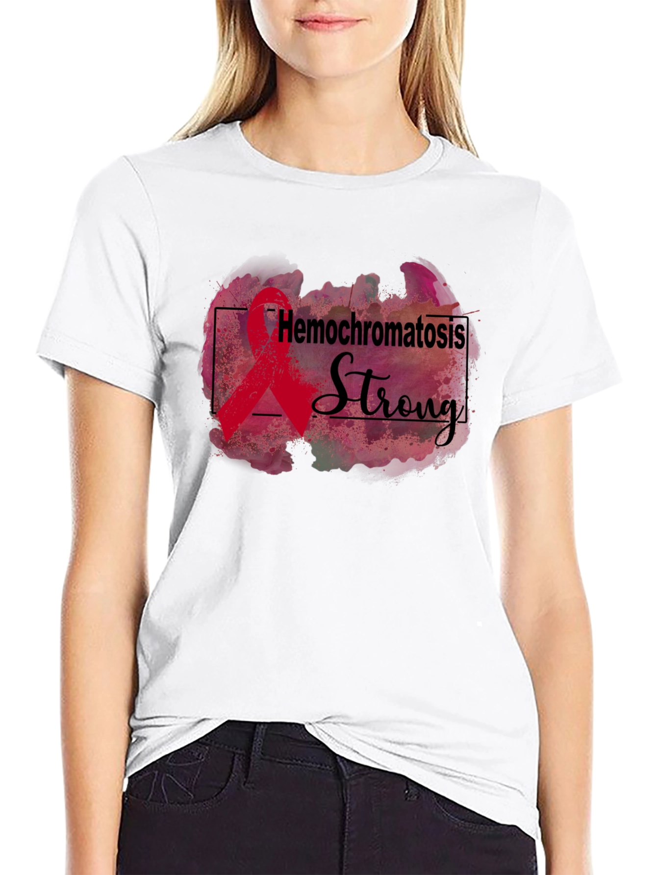 Hemochromatosis Strong Awareness Ribbon T-Shirt