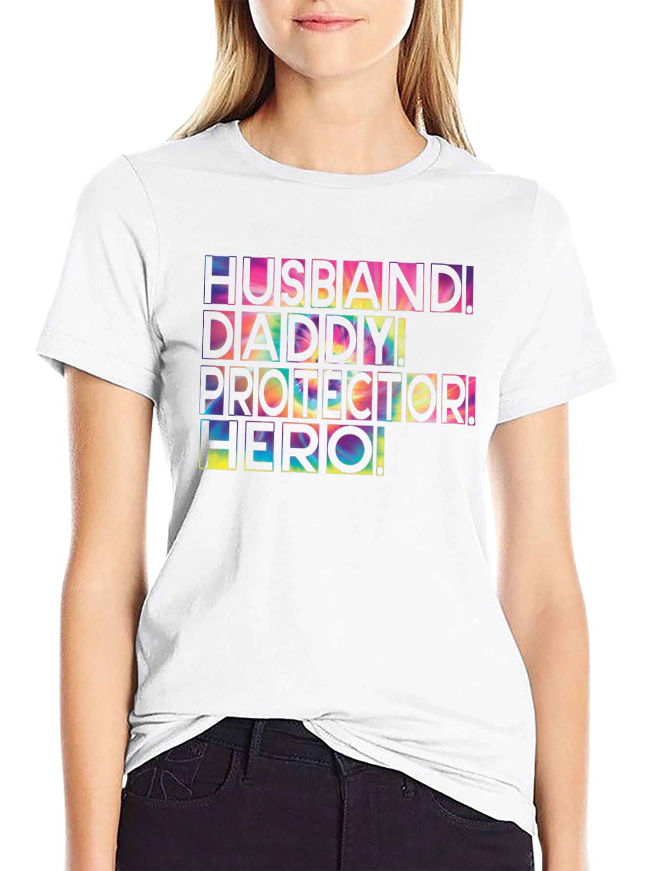 Husband Daddy Protector Hero Graphic Tee