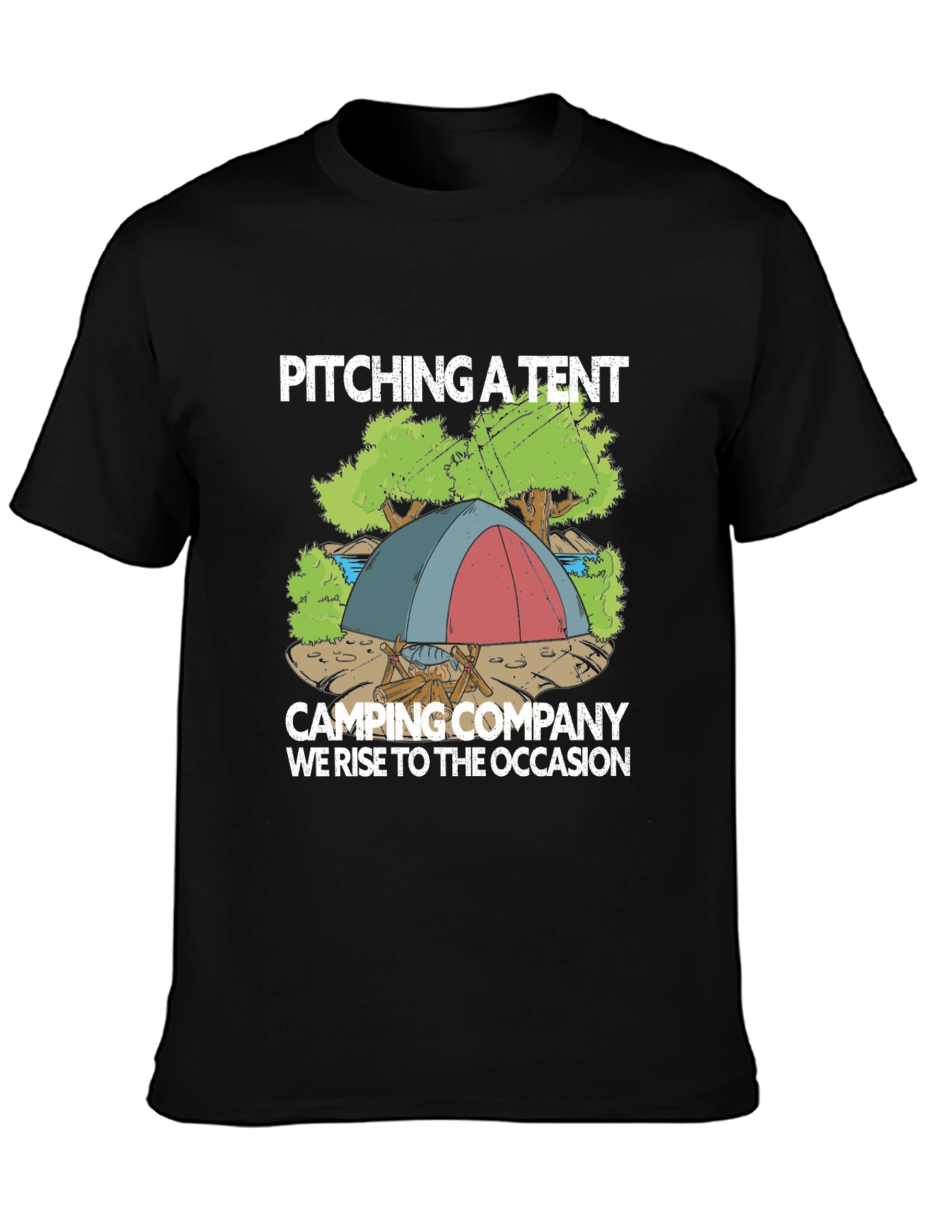 Camping Company T-Shirt: Pitching a Tent Design