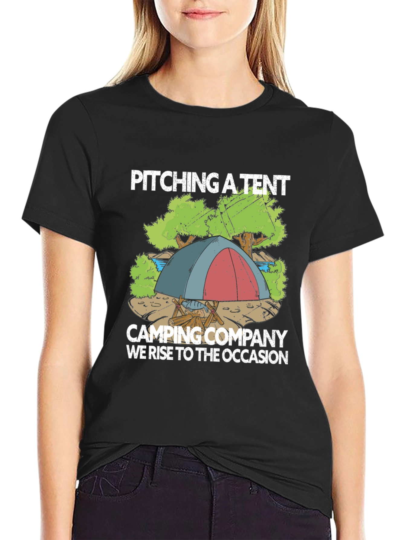 Camping Company T-Shirt: Pitching a Tent Design