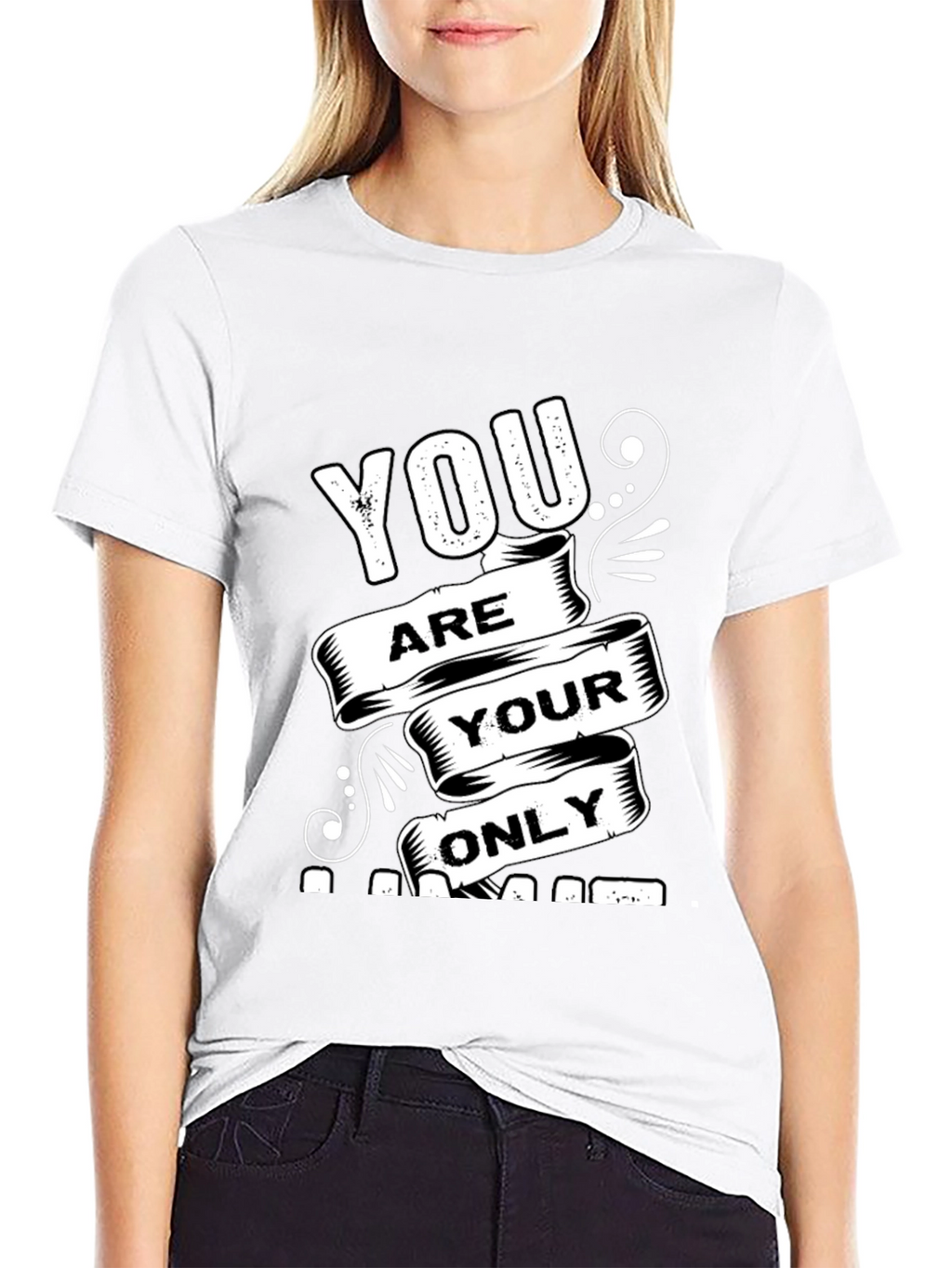 Motivational Black T-Shirt: You Are Your Only Limit