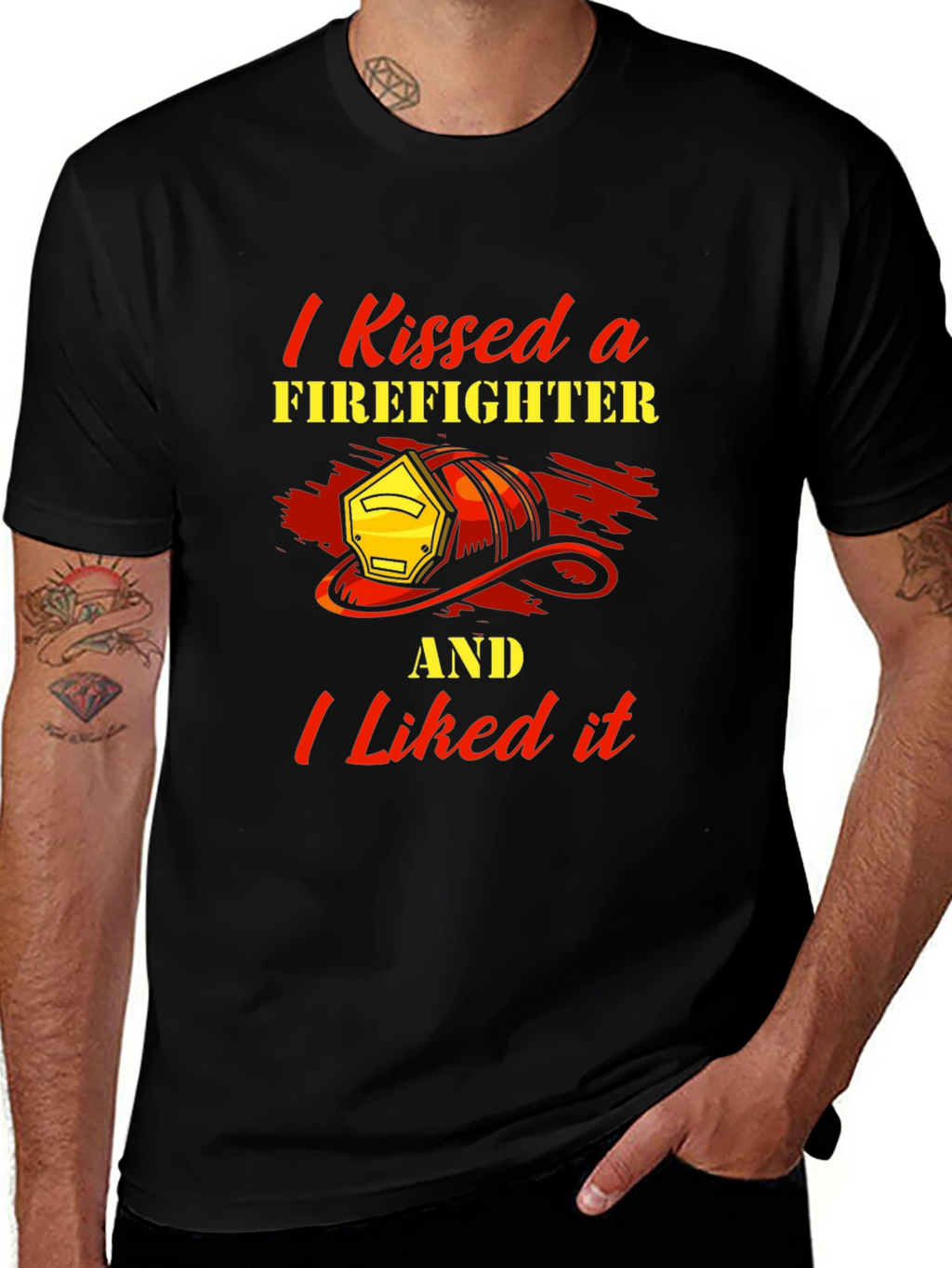 I Kissed a Firefighter T-Shirt