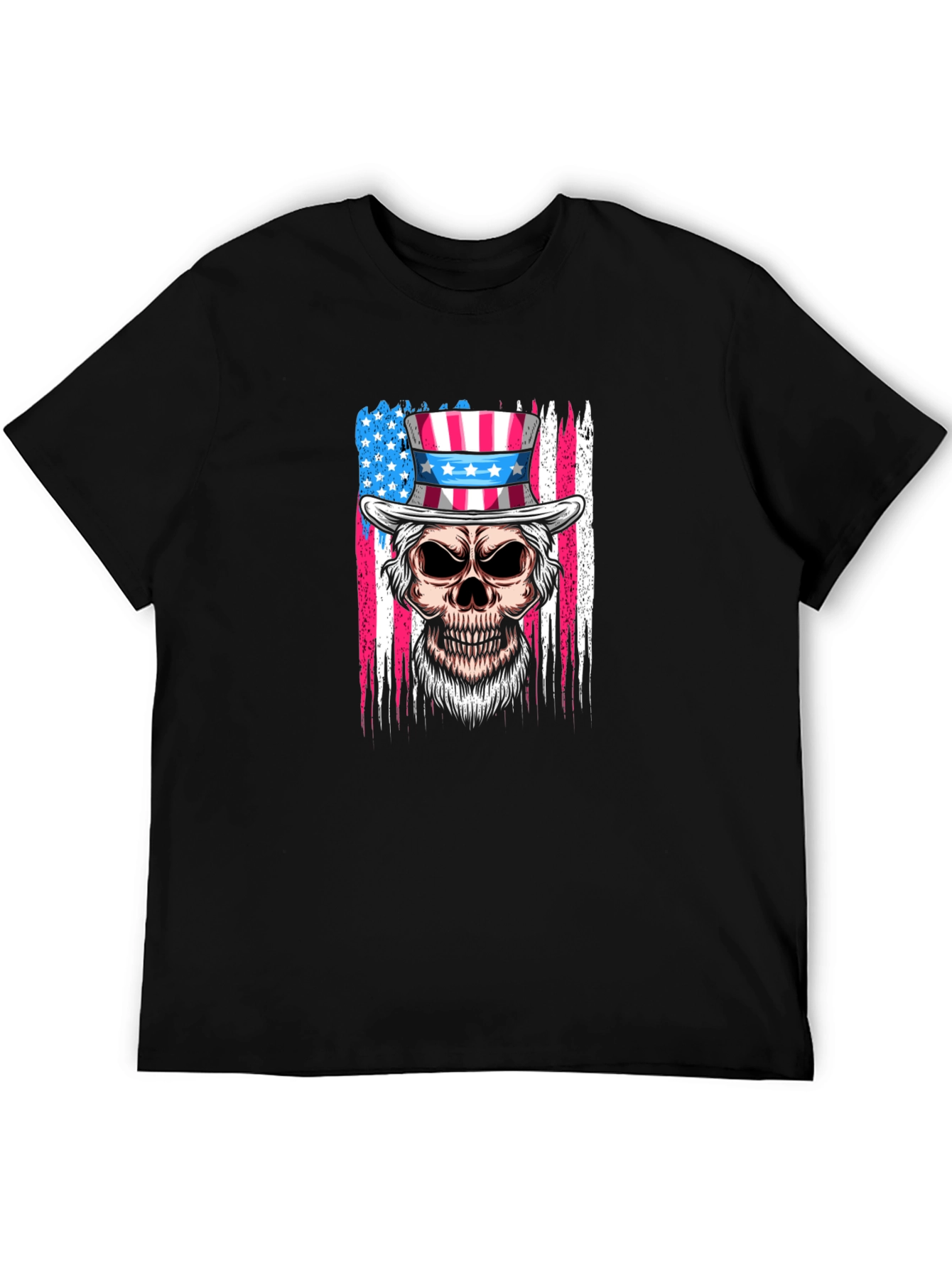 Patriotic Skull T-Shirt - USA Flag Design