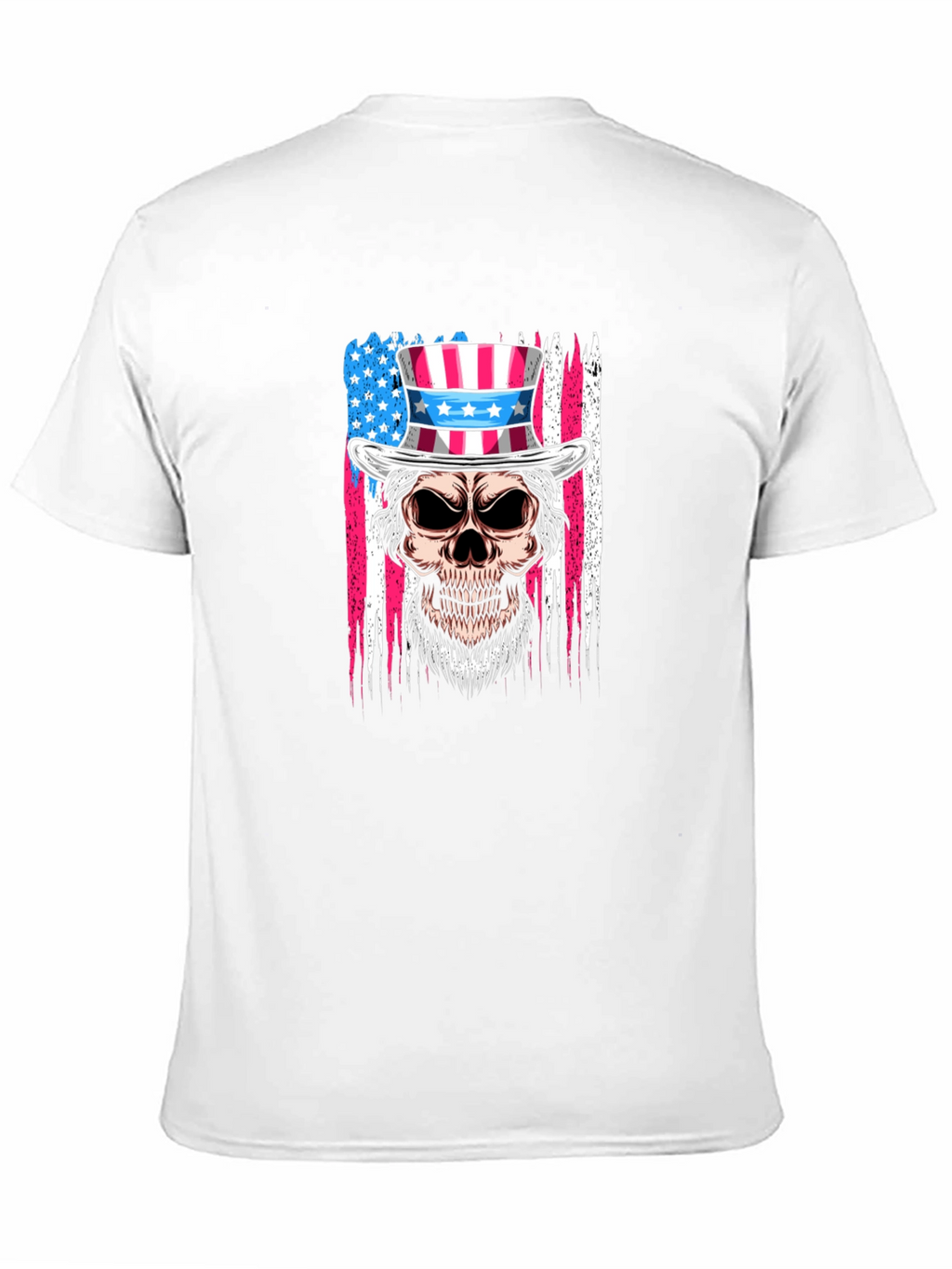 Patriotic Skull T-Shirt - USA Flag Design