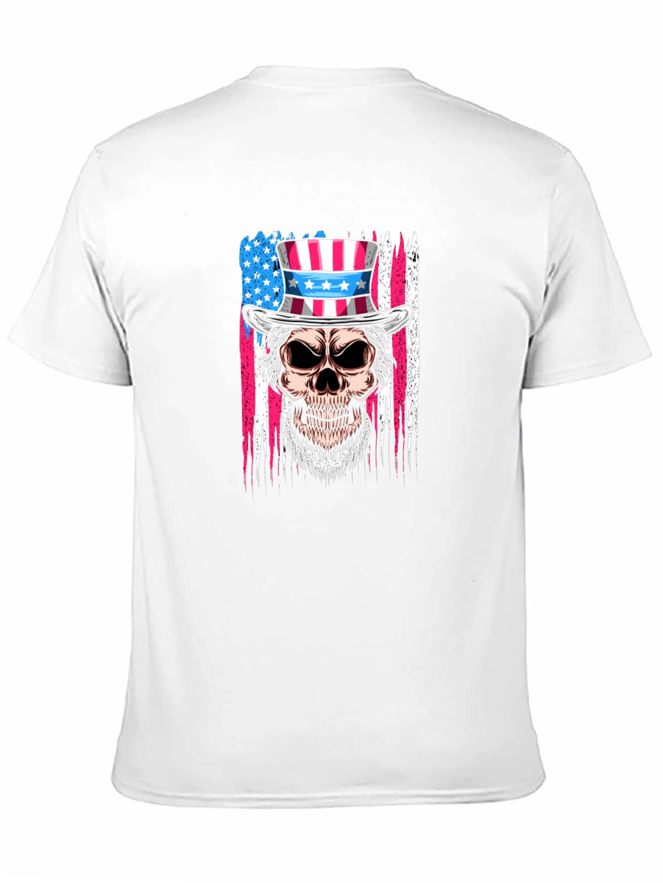 Patriotic Skull T-Shirt - USA Flag Design